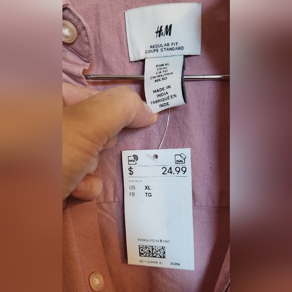 Men's Casual Pink Shirt Jacket - Picture 3 of 4